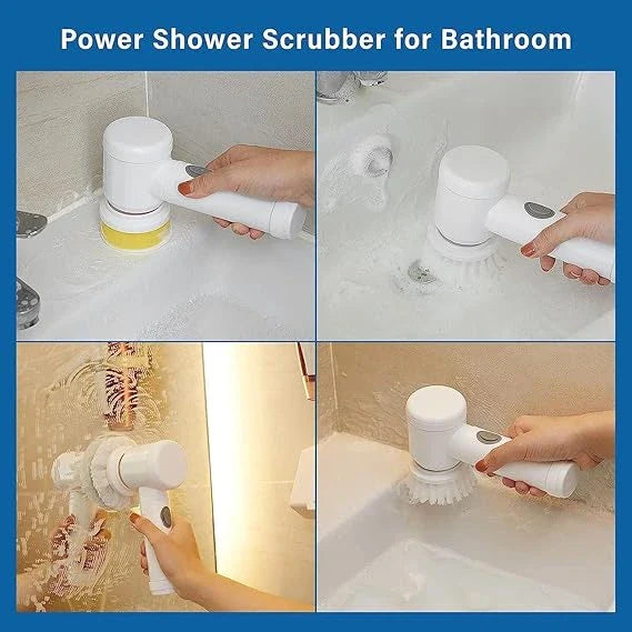 Gearscrub™ 5 in 1 Spin Brush For Tiles, Corner& More| Daily Cleaning
