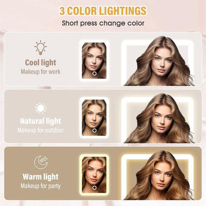 Vanity Makeup Box with LED Mirror