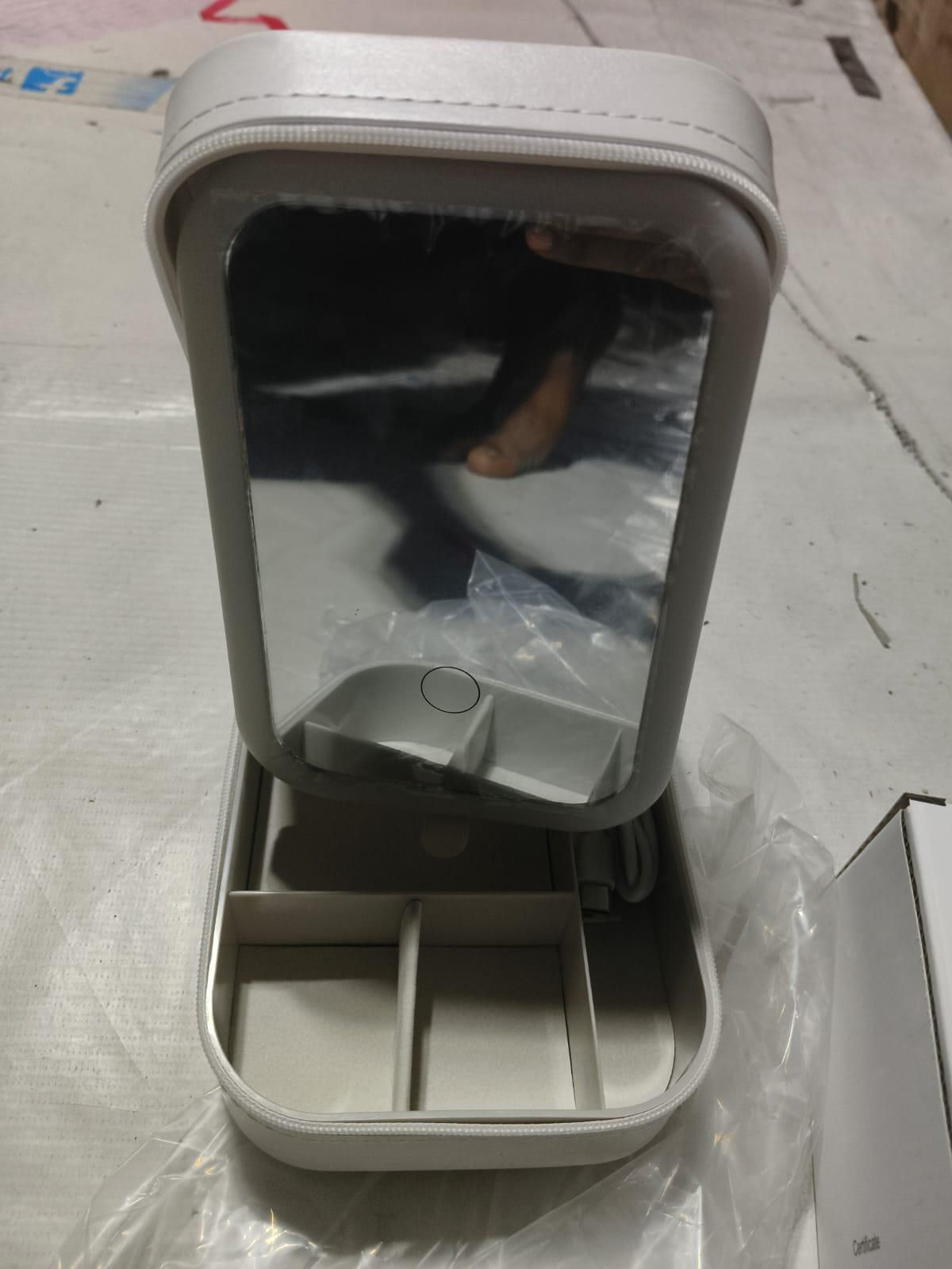 Vanity Makeup Box with LED Mirror